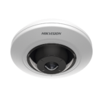 Mini Fisheye IP 5 Megapixel / Panorámica 180° - 360° / 8 mts IR / Interior / PoE / HEOP / ACUSENSE / Detección Facial / Microfono Integrado