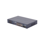 Switch PoE+ / Distancia 250 Metros / 8 Puertos + 2 Combo TP/SFP Gigabit y Pantalla LCD Para Monitoreo