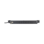 Multicontacto Horizontal (PDU) de 6 Contactos (NEMA 5-15R) Rack 19" 1UR. Voltaje Entrada/Salida: 120Vca/15A