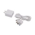 Cargador de pared USB de 5 Vcc 2A / Multi-puertos / USB-C / Micro USB / Tipo C / Lightning (iPhone) / Extensión de cable 1.2 metros - Image 4