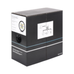 Bobina de Cable 305 Metros (1000 Pies) Cat6, 24 AWG, Climas Extremos, Color Negro, Sin Blindar, para Intemperie