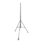 Mastil de 2" x 1.5 metros con Tripie para Instalación en losa. Acero Galvanizado en Caliente.