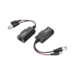 Kit de transceptores activos con conector para alimentación (12V/24Vcc/AC) TurboHD para aplicaciones de video por UTP Cat5e/6 en HD. Distancia de hasta 150 m en 4K