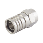 Conector F Macho, Plegable de Doble Blindaje para cable RG-6, Cuerpo de Bronce Niquelado. - Image 3