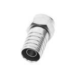 Conector F Macho, Plegable de Doble Blindaje para cable RG-59, Cuerpo de Bronce Niquelado. - Image 2