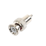 Adaptador en L?nea para 75 Ohm, de Conector BNC Macho a RCA Macho en Aplicaciones de Audio-Video para C?maras, Monitores y DVR's.