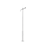 Poste Seccionado de 3 Metros / Especializado para la Instalación de Videovigilancia / Incluye Base de Cimentación y Brazo para Cámara PTZ / Color Negro - Image 2