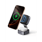 Cargador Inalámbrico 2 en 1 25W / Tecnología Magnética Qi 2 / 15W para Teléfono + 5W para Auriculares / Puerto USB-C 5W / Protecciones Múltiples / Cable USB-C Incluido - Image 2