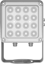 Lampara IR de Luz Continua / 16 Lámparas LED / Distancia Efectiva 16 a 25 metros / Cobertura 40° / Exterior IP66