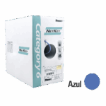 Bobina de Cable UTP 305 Metros (1000 Pies) de Cobre, NetKey, Azul, Categor?a 6 (24 AWG), 1000Mbps, Riser (CMR), de 4 Pares