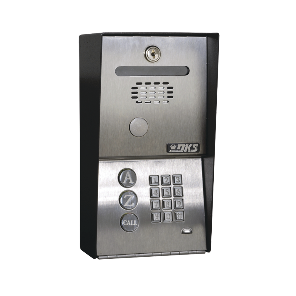1802090-l.png Audioportero Telefónico DKS Con Directorio / 100 Números Telefónicos / Control Para 2 Puertas / Gabinete Para Sobreponer / Marcación a 16 Digitos / Linea análoga o digital - Image 1