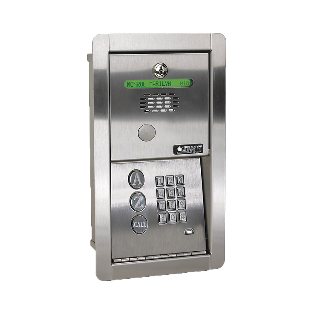 1802091-l.png Audioportero Telefónico DKS Con Directorio / 100 Números Telefónicos / Control Para 2 Puertas / Gabinete Para Empotrar / Marcación a 16 Digitos / Linea análoga o digital - Image 1