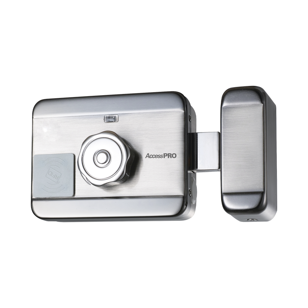 ACCESSRIMMOTOR-l.png Cerradura Eléctrica Motorizada / Con Lector de Tarjetas de Proximidad (EM 125Khz) / Exterior - Image 1