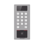 (PoE / 2 Relays) Terminal de Control de Acceso / Videoportero Multiapartamento Llamada a App / Teclado / Exterior Antivandálico IP65 & IK09 / Huella, Tarjeta, Código QR, PIN o App Hik-Connect  / Cámara 2 MP compatible con NVRs
