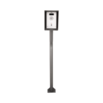 Poste y Cubierta industrial para montaje de Porteros IP Fanvil y Grandstream, altura de 1.2 metros, pintura electrostática color gris. - Image 3