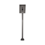Poste y Cubierta industrial para montaje de Porteros IP Fanvil y Grandstream, altura de 1.2 metros, pintura electrostática color gris.