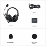 Intercomunicador Inalámbrico Binaural / Cancelación de Ruido IA / Rango 500 m (1640 ft) / Bluetooth 5.0 / Batería 1050mAh / Resistente a Lluvia - Image 2