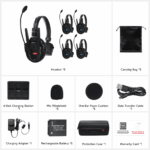 Kit 5 Intercomunicadores Inalámbricos Full-Duplex / Rango 500 m (1640 ft) / Hasta 13 Unidades / Latencia 80 ms / AEC 2.0 / Batería 24 Hrs / USB-C - Image 2