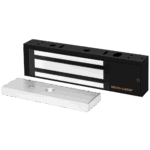 Chapa Magnética 1200 Lbs / En Color Negro / Con Sensor De Adherencia / Led De Estatus / Alimentación 12/24 Vdc Ajustable / Libre de Magnetismo Residual