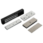 Kit Para Control de Acceso Incluye Chapa Magnética de 600 Lbs / Montaje En "U" Para Puerta de Cristal /  Uso Interior / Certificación UL / Color Negro / Diseño Elegante