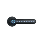 Cerradura de Palanca Inteligente / Entrada Sin Llave / Huella Dactilar + Código + Tarjeta / BLE 5.0 / App NGTeco Home / 100 Usuarios / Aleación de Aluminio Negro / Para Puertas 30-60 mm