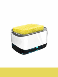 Dispensador de Jabon Cocina,Dispensador Jabon Cocina con Soporte de Esponja,Base Antideslizante
