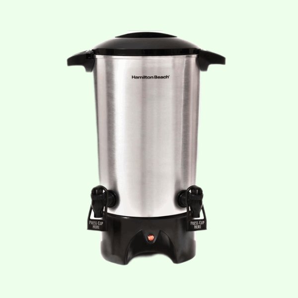 Hamilton Beach 40518 Cafetera de Urna con 2 Dispensadores de 45 Tazas, Metálica