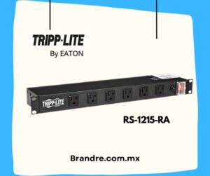 Tripp-Lite RS-1215-RA Barra de Contactos para Instalación en Rack, 1U, 120V, 15A, 5-15P, 12 Tomacorrientes