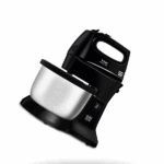 Batidora de Pedestal T-Fal Quick Mix Negra 5 velocidades, 2 aspas, 2 ganchos para amasar, HT3128MX