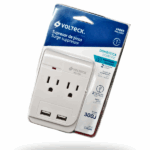 Volteck MUL-230U – Multicontacto con 2 Entradas y 2 Puertos USB, Aterrizado