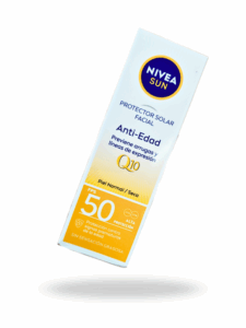 NIVEA SUN Protector Solar Facial Anti-Edad FPS 50+ con Q10 - 50 ml