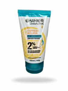 Garnier Express Aclara Limpiador Profundo Exfoliante Anti-Imperfecciones con Ácido Salicílico y Vitamina C - 150 ml