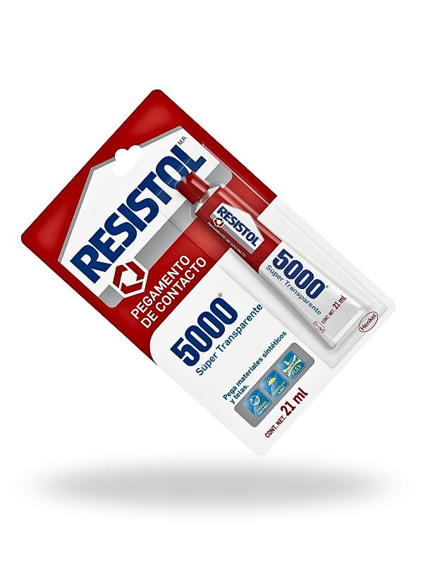 Resistol 5000 Súper Transparente – Pegamento de Contacto Flexible 21 ml