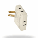 Volteck MUL-340 | Multicontacto triple tipo bisagra con entradas laterales