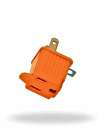 Volteck AD‑32N | Adaptador 3 a 2 – 2 piezas (naranja) - Image 2