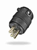 Leviton 515PR‑000 | Clavija de caucho recta 2 polos + tierra, 15 A, 125 V (color negro) - Image 2