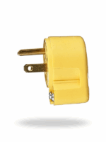Eaton 4867AN‑BOX | Clavija ovalada de vinil de ángulo recto 2 polos + tierra, 15 A, 125 V (amarillo) - Image 2