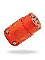 Leviton 515CV‑000 – Conector Eléctrico de PVC, 15A, 125V, Naranja - Image 2