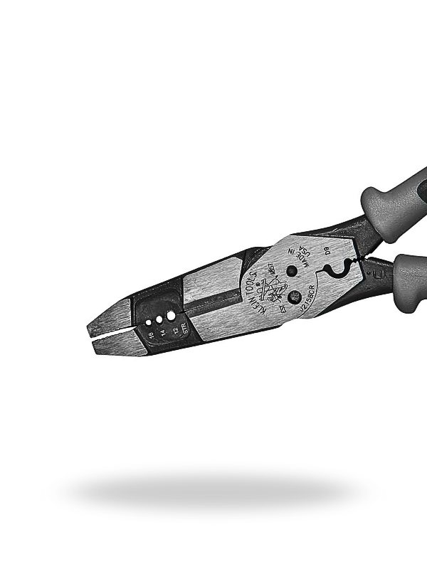 Klein Tools J215-8CR – Pinzas Híbridas de Electricista con Ponchadora Integrada