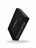 StarTech ST4300USB3 – Concentrador USB 3.0 de 4 Puertos, Negro
