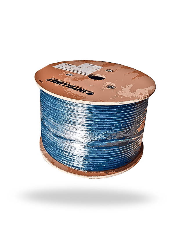 INTELLINET 705042 – Bobina de Cable Cat6a S/FTP, 305 m, 100% Cobre, Azul