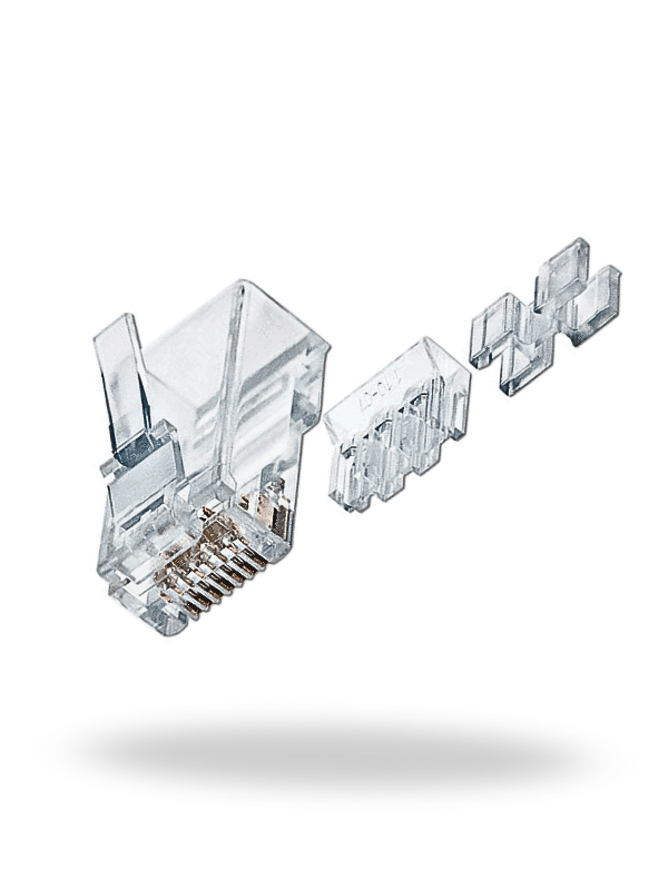INTELLINET 790550 – Plug RJ45 Cat6A Sólido UTP, 80 Piezas, Oro 50 Micras PRO