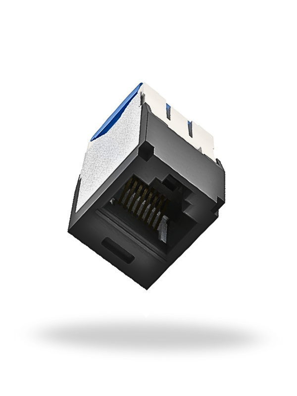 PANDUIT CJ6X88TGBL – Jack Modular TG Mini-Com™ UTP RJ45 Cat6A, Negro