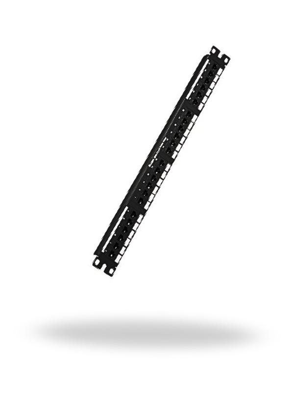 PANDUIT DP24688TGY – Panel de Distribución Punchdown Cat 6, 24 Puertos, 1UR, Negro