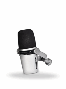Shure MV7-S – Micrófono de Condensador Vocal USB/XLR (Color Plateado)