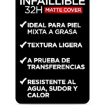 Base de Maquillaje de Alta Cobertura Mate y Larga Duración Infallible 32H Matte Cover