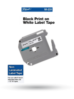 Cinta Brother M-231 1/2" Blanca sobre Negra - Image 2