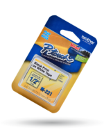 Cinta Brother M-231 1/2" Blanca sobre Negra