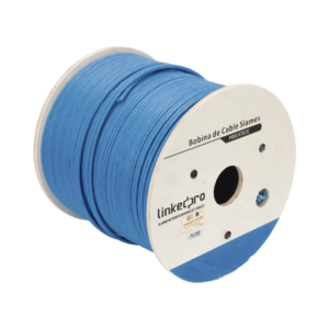 Bobina de Cable Siames Cat6 UTP 100% Cobre + 2 Cables Gruesos (18 AWG) para Alimentar Camaras Mas Lejos / 152 Metros (500 Pies) / Instalaci?n en Exterior / Uso Industrial para Climas Extremos