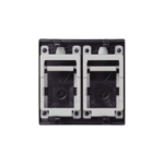 M?dulo Color Grafito con 2 Espacios para Jack Keystone con Guardapolvo para las Cajas de Escritorio Ofiblock y Teleblock / (KB76/14) - Image 2